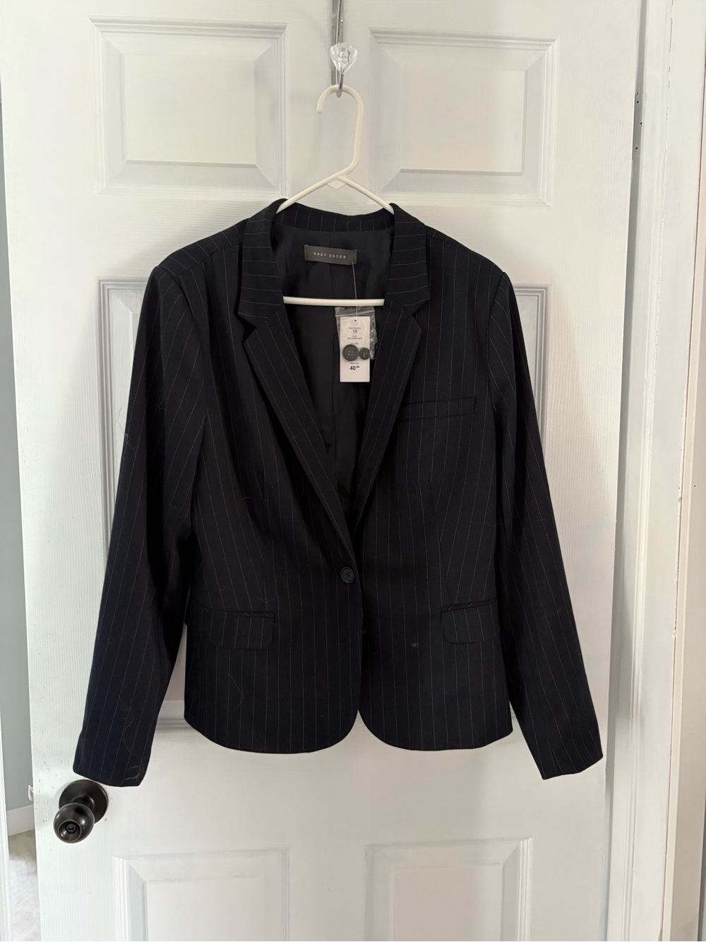 Weekend Max Mara Women's Black Pinstripe Blazer